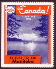 imperial oil esso see canada clear lake be sure to see manitoba cinderella stamp