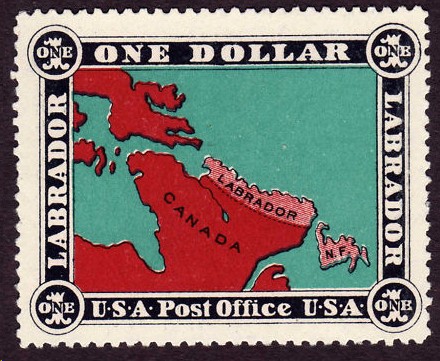 labrador usa post office one dollar newfoundland cinderalla bogus stamp 1908 seal eskimo