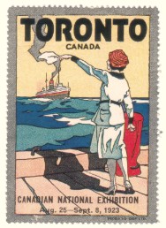 canadian national exhibition grip limited art deco stamp