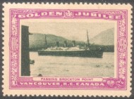 vancouver golden jubilee 1936 boat stamp cinderella