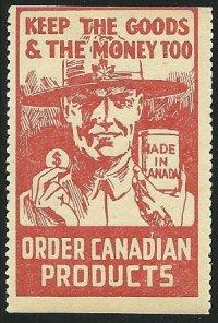 keep the goods & the money too order canadian products patriotic cinderella stamp made in canada