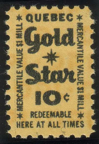 trading stamp quebec gold star 10c mercantile redeemable savings